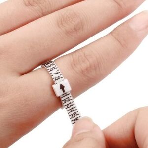 Ring Size Measurer Tool White w Black Numbers